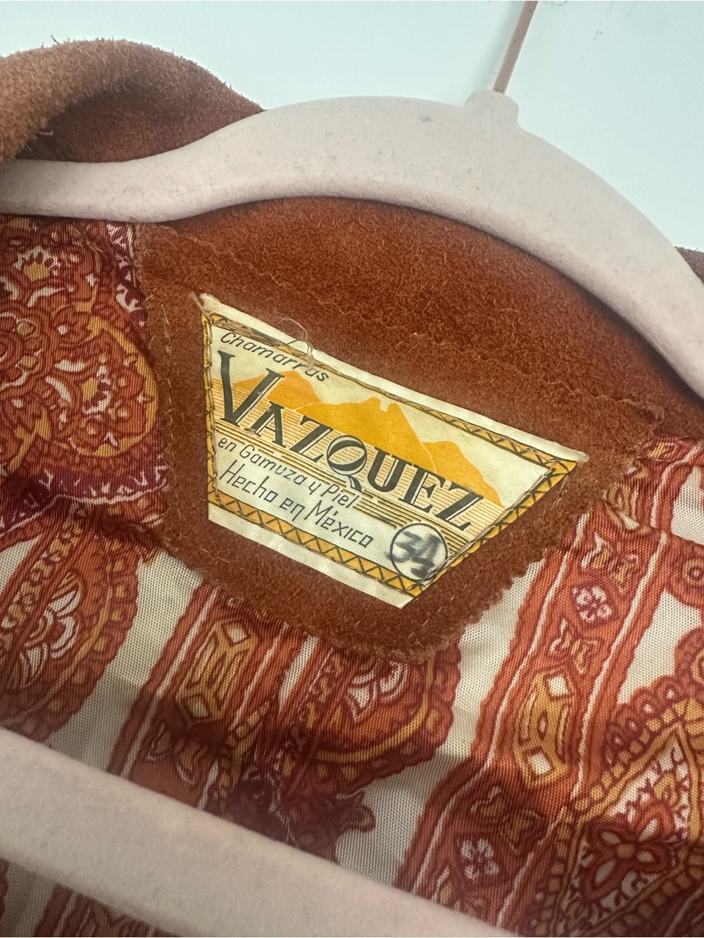 Vintage Fringed Suede Jacket - Rust Brown - Picture 4 of 5